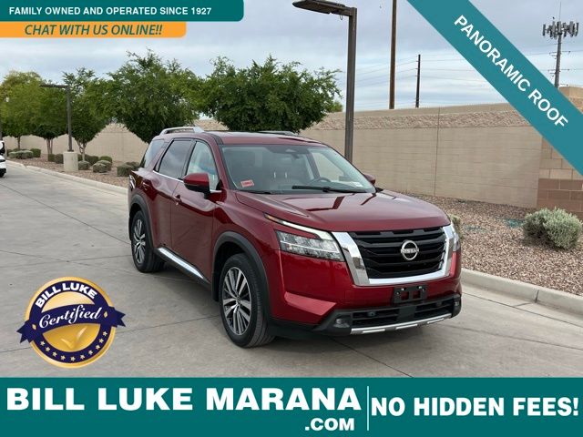 Red (Scarlet Ember Tintcoat) 2022 Nissan Pathfinder Platinum FWD SUV / Crossover Front-Wheel Drive 9-Speed Automatic