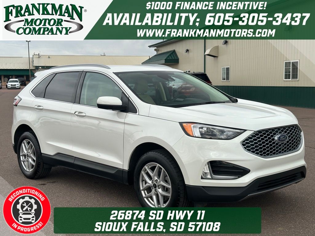 Star White Metallic Tri-Coat 2024 Ford Edge SEL AWD SUV / Crossover All-Wheel Drive 8-Speed Automatic