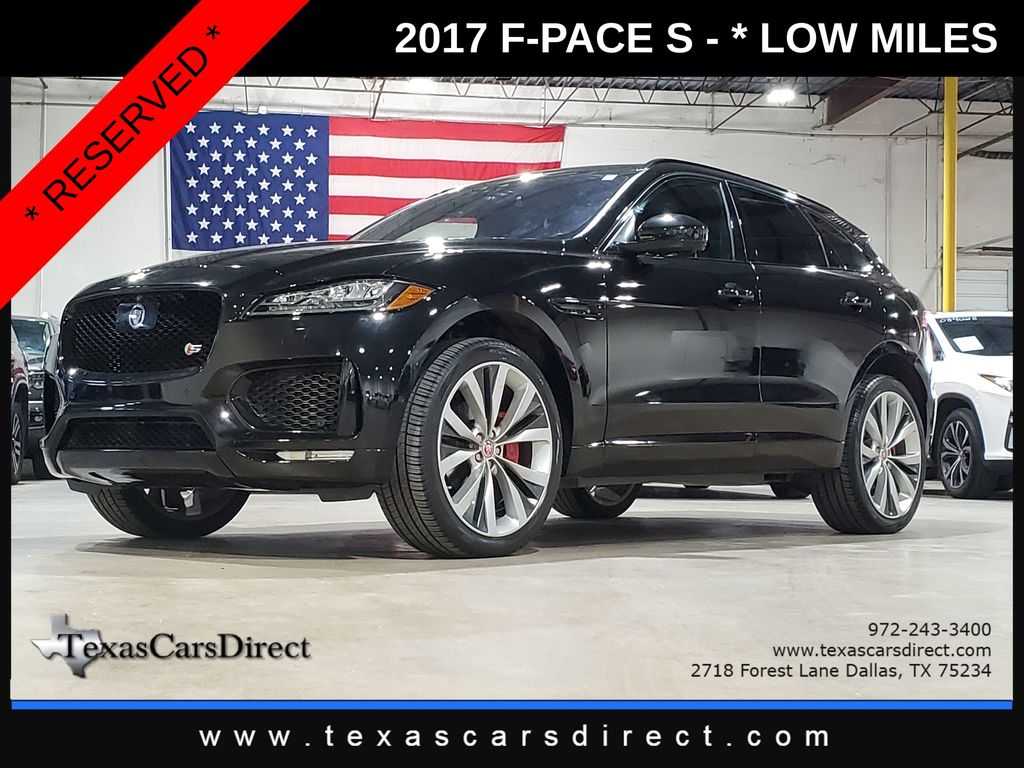 Ultimate Black Metallic 2017 Jaguar F-PACE S AWD SUV / Crossover All-Wheel Drive 8-Speed Automatic