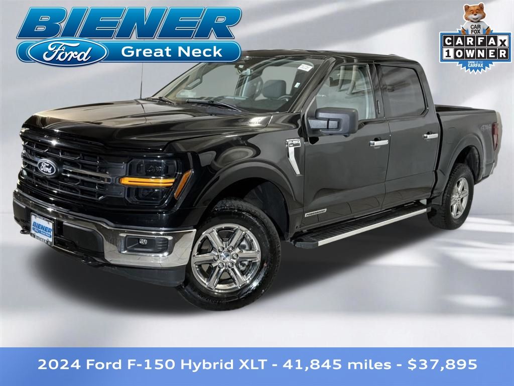 Black Metallic 2024 Ford F-150 XLT SuperCrew 4WD Pickup Truck Four-Wheel Drive Automatic