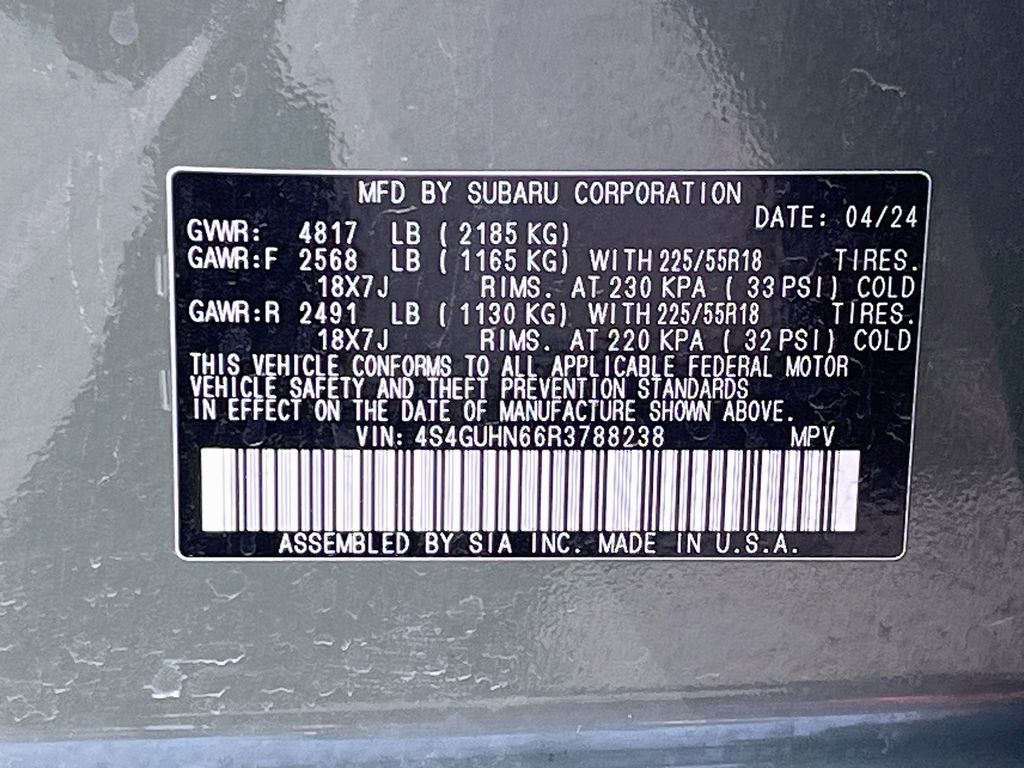 Used 2024 Green Subaru Limited image 34