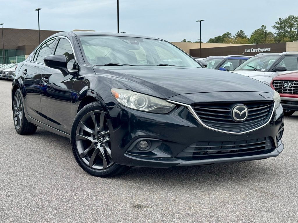 Jet Black Mica 2015 Mazda MAZDA6 i Grand Touring Sedan Front-Wheel Drive 6-Speed Automatic