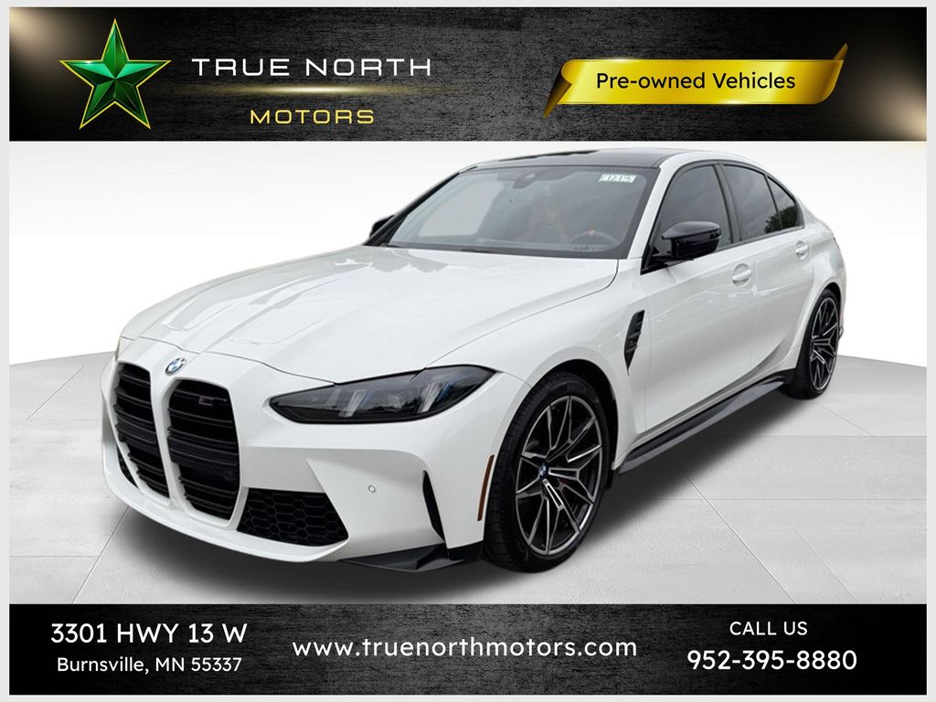 White 2025 BMW M3 Sedan All-Wheel Drive 8-Speed Automatic