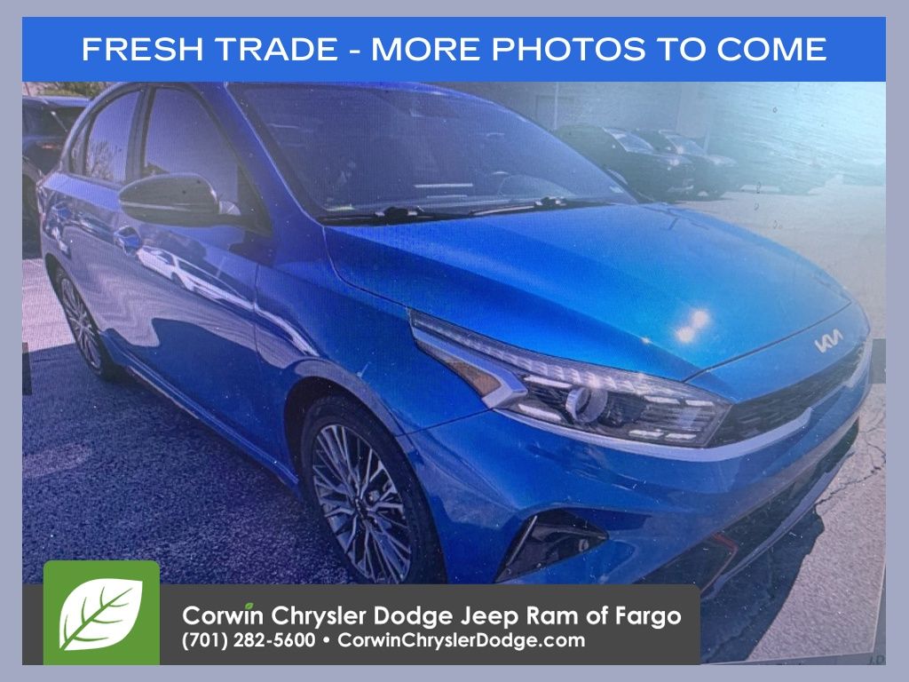 Sporty Blue 2024 Kia Forte GT-Line FWD Sedan Front-Wheel Drive Continuously Variable Transmission