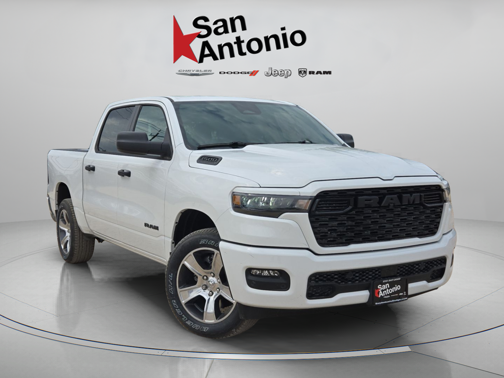 Bright White Clearcoat 2026 RAM 1500 Express Crew Cab 4WD Pickup Truck Four-Wheel Drive 8-Speed Automatic