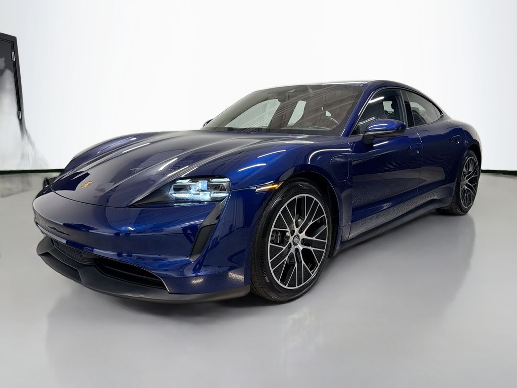 Gentian Blue Metallic 2021 Porsche Taycan Sedan Rear-Wheel Drive 2-Speed Automatic