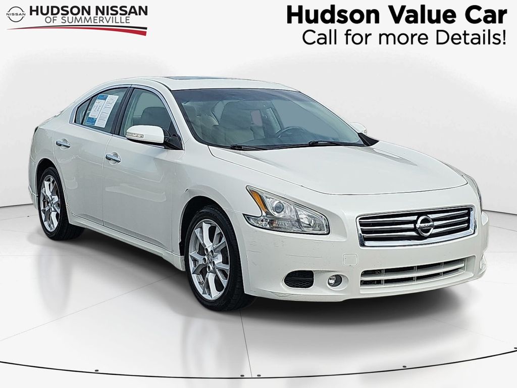 Pearl White Metallic 2013 Nissan Maxima SV Sedan Front-Wheel Drive Continuously Variable Transmission