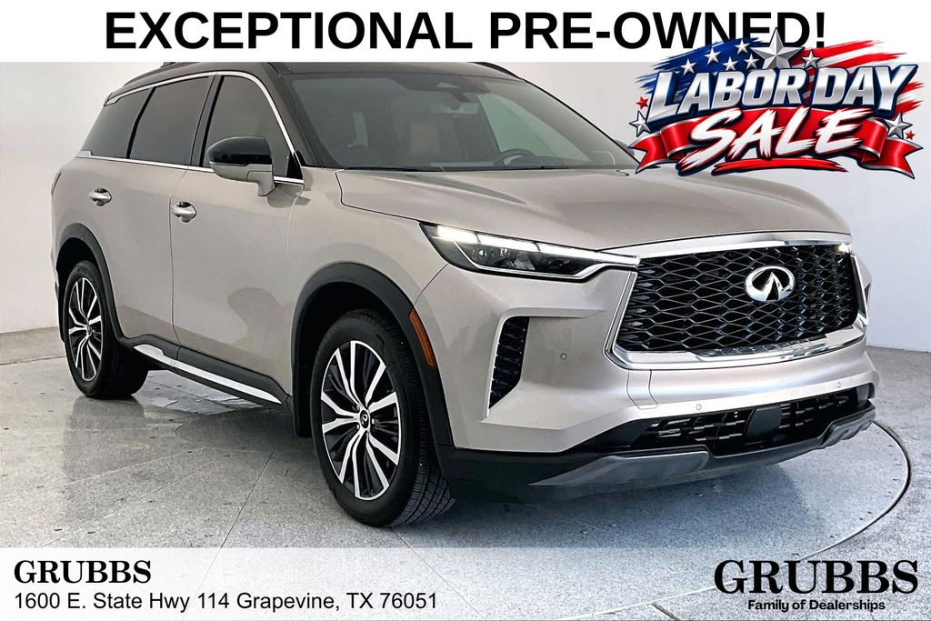 Black (Warm Titanium/Blk Obsid) 2025 INFINITI QX60 SUV / Crossover All-Wheel Drive 9-Speed Automatic