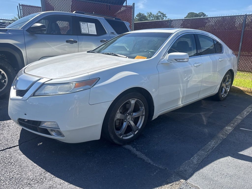White 2009 Acura TL SH-AWD Sedan All-Wheel Drive 5-Speed Automatic
