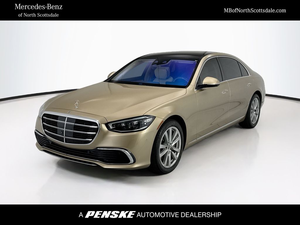 Gold 2023 Mercedes-Benz S-Class Sedan All-Wheel Drive 9-Speed Automatic