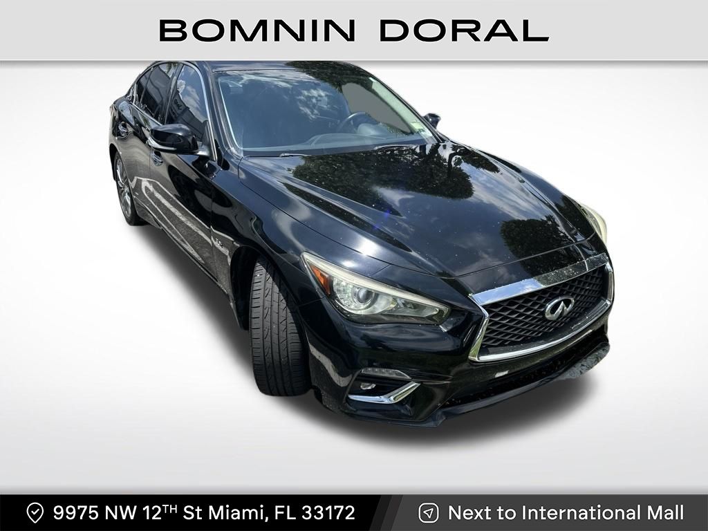 Black Obsidian 2019 INFINITI Q50 3.0t Luxe RWD Sedan Rear-Wheel Drive 7-Speed Automatic Overdrive