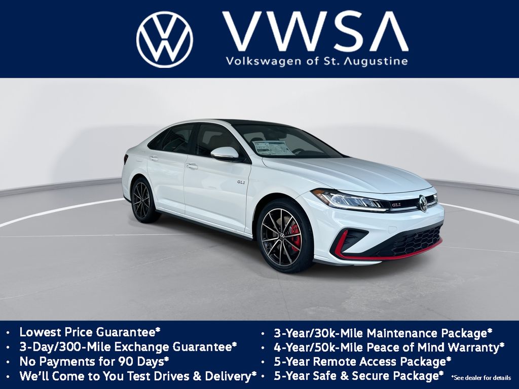 Pure White 2026 Volkswagen Jetta GLI Sedan Front-Wheel Drive 6-Speed Manual