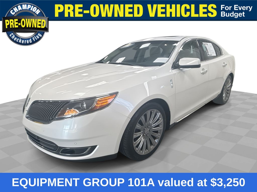White Platinum Metallic Tri-Coat 2015 Lincoln MKS Sedan All-Wheel Drive 6-Speed Automatic