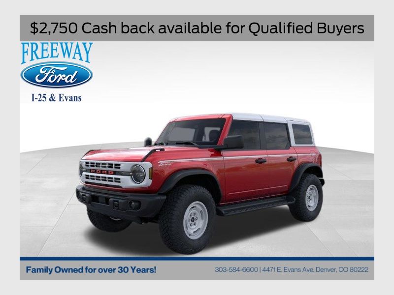 Ruby Red Metallic Tinted Clearcoat 2025 Ford Bronco Heritage Edition 4-Door 4WD SUV / Crossover Four-Wheel Drive Automatic
