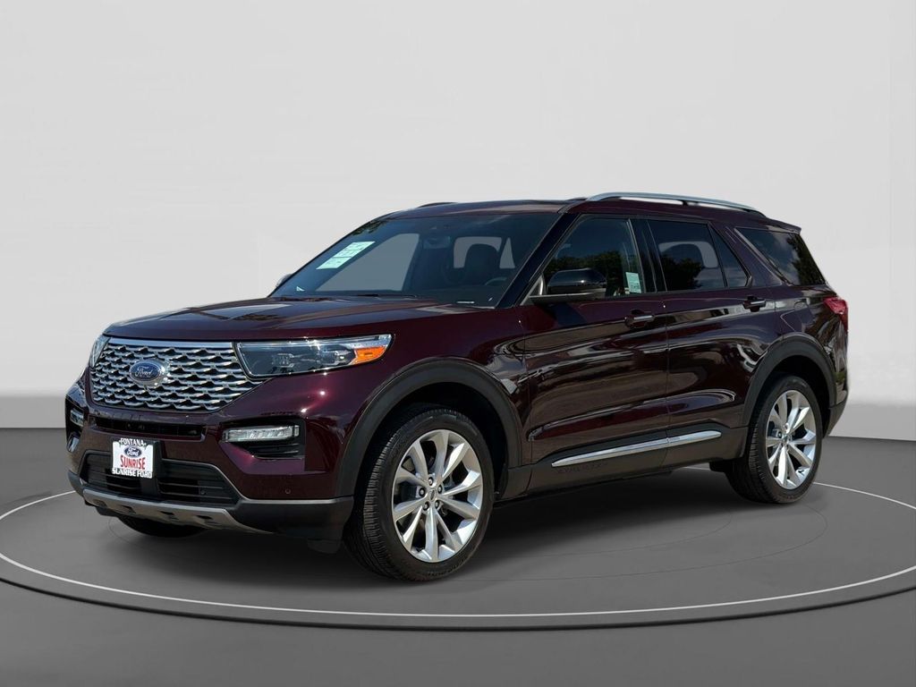 Red Metallic 2023 Ford Explorer Platinum AWD SUV / Crossover All-Wheel Drive Automatic