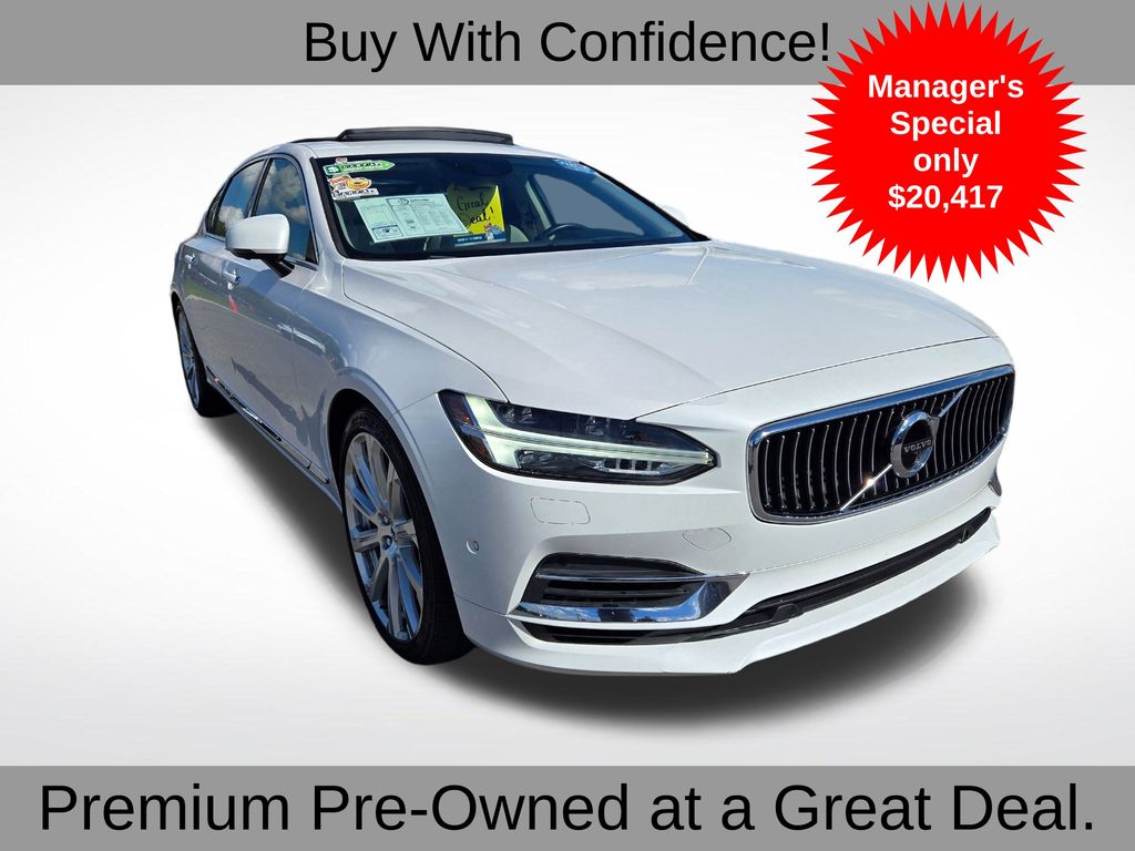 Crystal White Pearl 2018 Volvo S90 Hybrid Plug-in T8 Inscription eAWD Sedan All-Wheel Drive Automatic