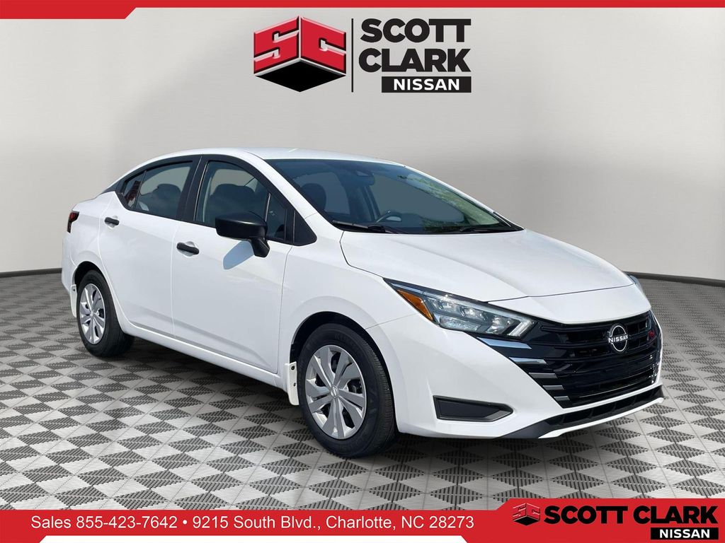 White 2025 Nissan Versa Sedan Front-Wheel Drive Continuously Variable Transmission