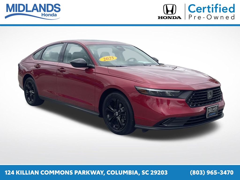 Radiant Red Metallic 2025 Honda Accord Sedan Front-Wheel Drive Continuously Variable Transmission