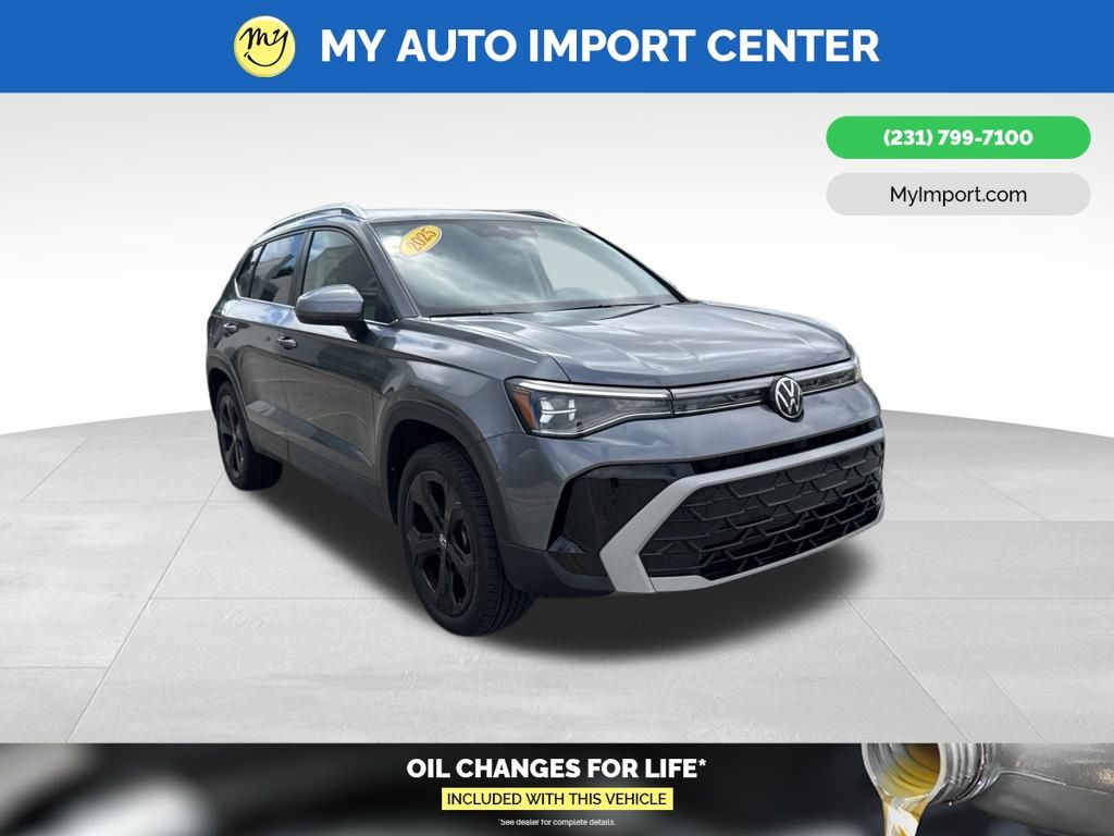 Platinum Gray Metallic 2025 Volkswagen Taos SUV / Crossover All-Wheel Drive 8-Speed Automatic
