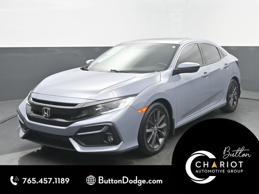 Blue 2021 Honda Civic Hatchback Hatchback Front-Wheel Drive Continuously Variable Transmission