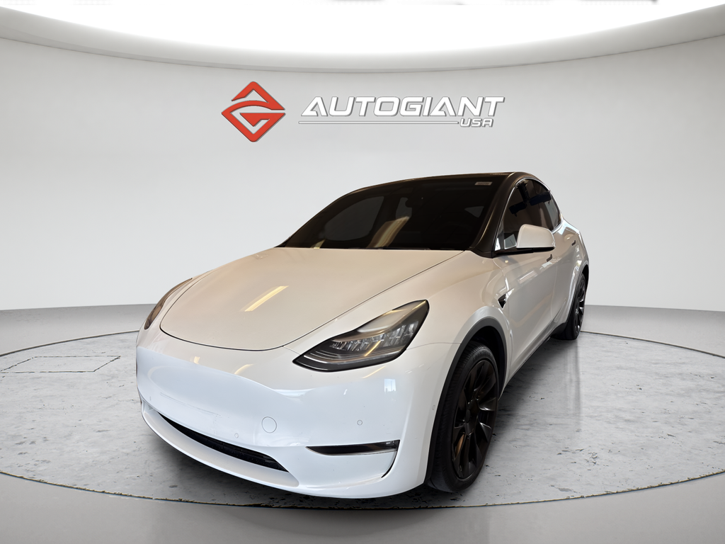 Pearl White Multi-Coat 2021 Tesla Model Y Standard Range RWD SUV / Crossover Rear-Wheel Drive 1-Speed Automatic