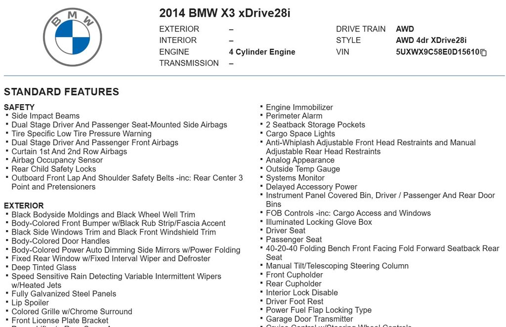 2014 BMW X3 xDrive28i 23