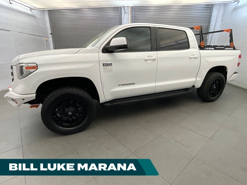 Super White 2018 Toyota Tundra Pickup Truck Four-Wheel Drive 6-Speed Automatic Overdrive