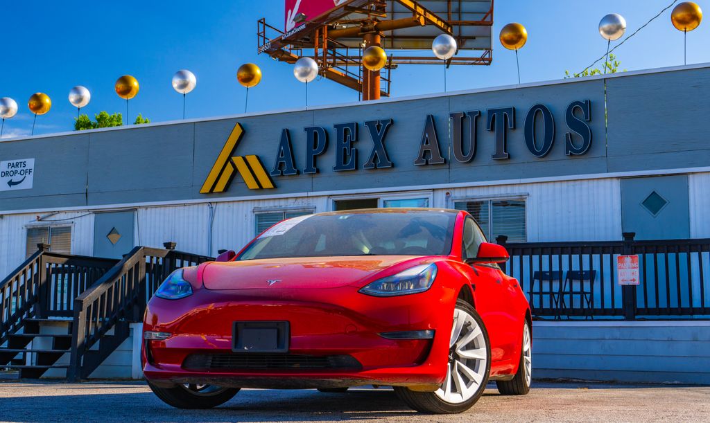 Red Multi-Coat 2022 Tesla Model 3 RWD Sedan Rear-Wheel Drive 1-Speed Automatic