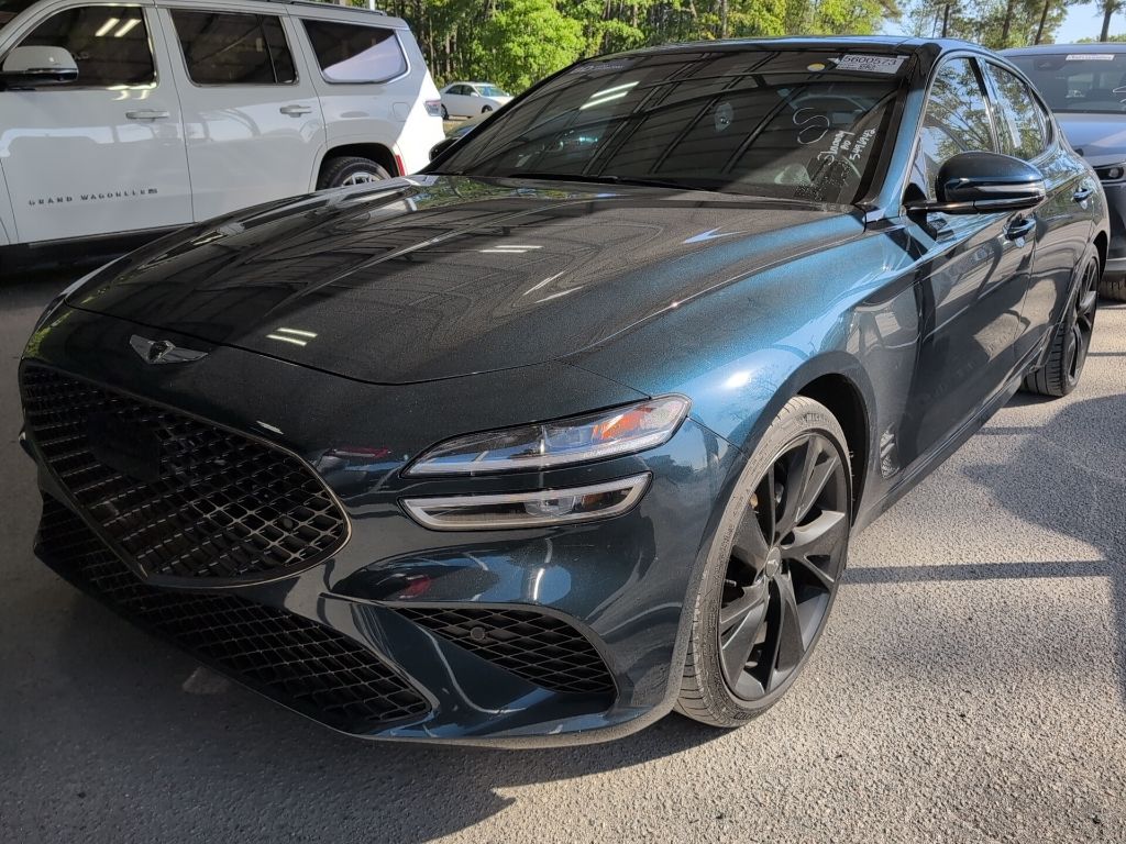 Tasman Blue 2023 Genesis G70 2.0T RWD Sedan Rear-Wheel Drive 8-Speed Automatic