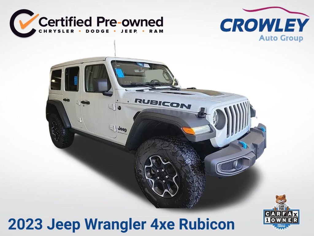 Bright White Clearcoat 2023 Jeep Wrangler 4xe SUV / Crossover Four-Wheel Drive 8-Speed Automatic
