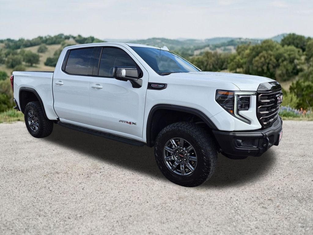 Summit White 2025 GMC Sierra 1500 AT4X Crew Cab 4WD Pickup Truck Four-Wheel Drive Automatic