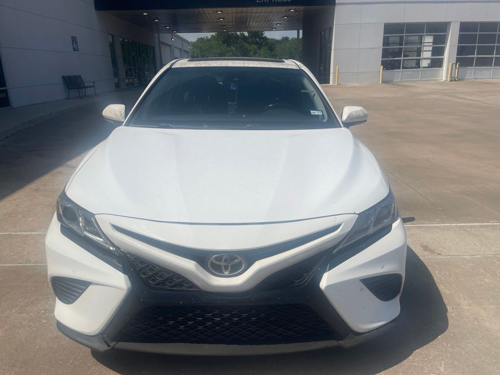 2018 Toyota Camry SE White at Joe Myers Mazda Kia