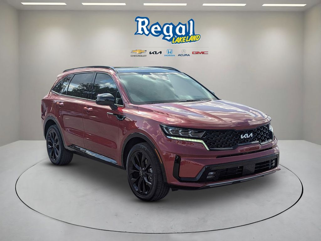 Passion Red Tintcoat 2023 Kia Sorento SX FWD SUV / Crossover Front-Wheel Drive 8-Speed Dual Clutch