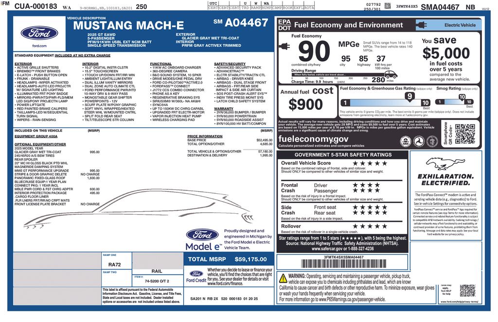 New 2025 Ford Mustang Mach-E GT