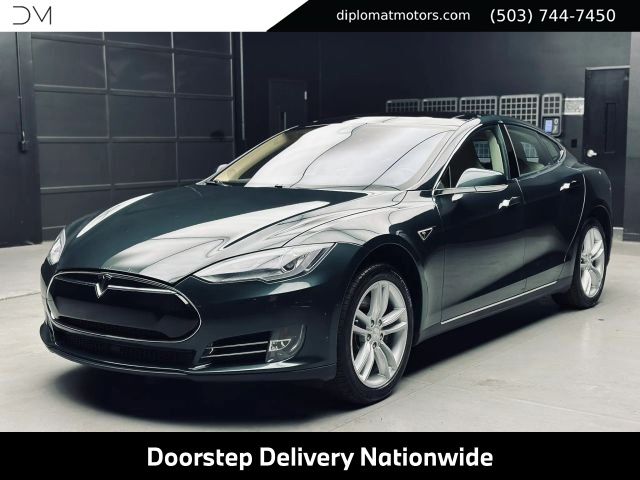 Green Metallic 2014 Tesla Model S Sedan  1-Speed Automatic