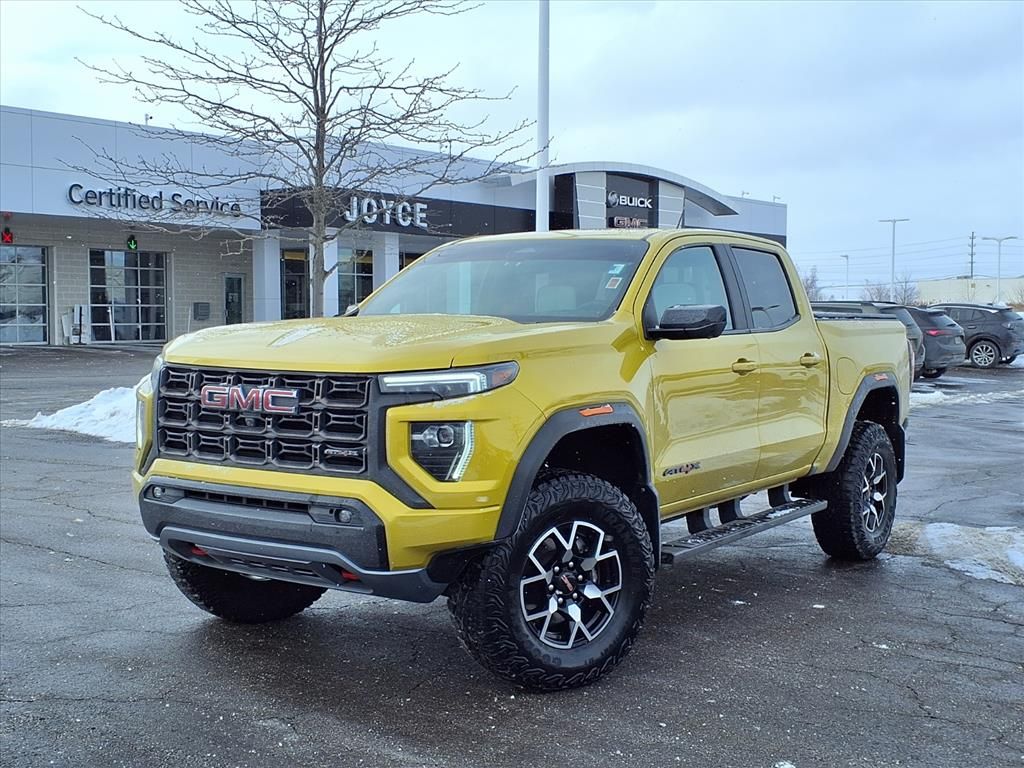 Solar Flare Metallic 2023 GMC Canyon AT4X Crew Cab 4WD Pickup Truck Four-Wheel Drive 8-Speed Automatic