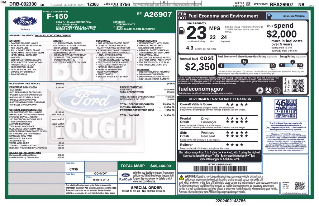 Certified Used 2024 White Ford XLT image 5