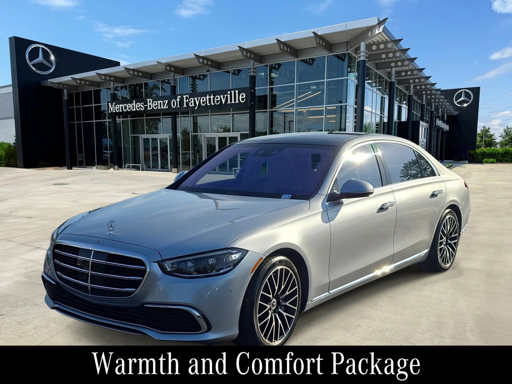 Silver 2022 Mercedes-Benz S-Class S 580 4MATIC AWD Sedan All-Wheel Drive 9-Speed Automatic