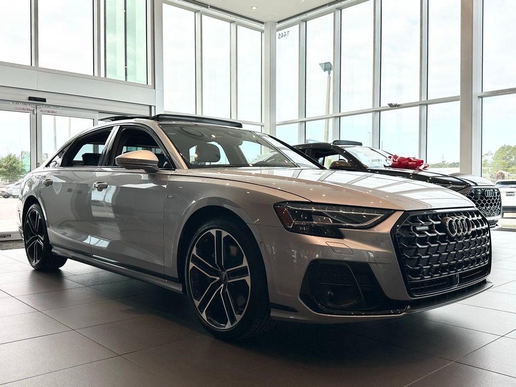Florett Silver Metallic 2026 Audi A8 L quattro 55 TFSI Sedan All-Wheel Drive 8-Speed Automatic