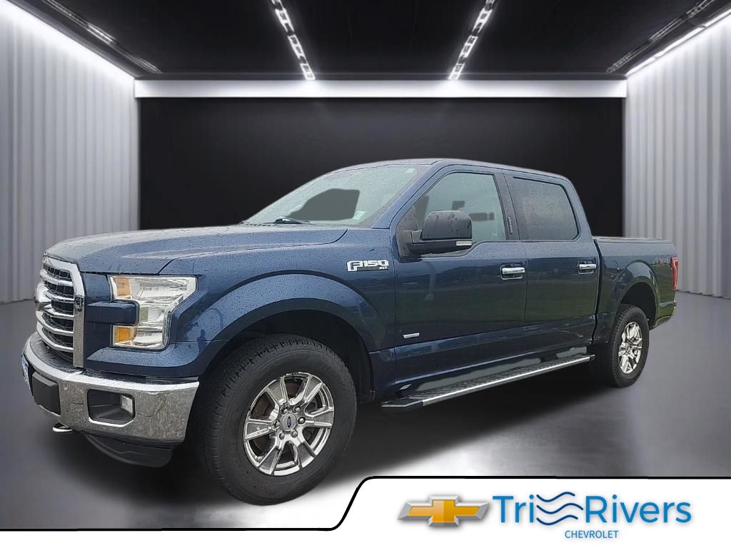 Blue 2015 Ford F-150 Pickup Truck Four-Wheel Drive 6-Speed Automatic