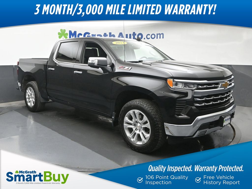 Black 2024 Chevrolet Silverado 1500 Pickup Truck Four-Wheel Drive Automatic