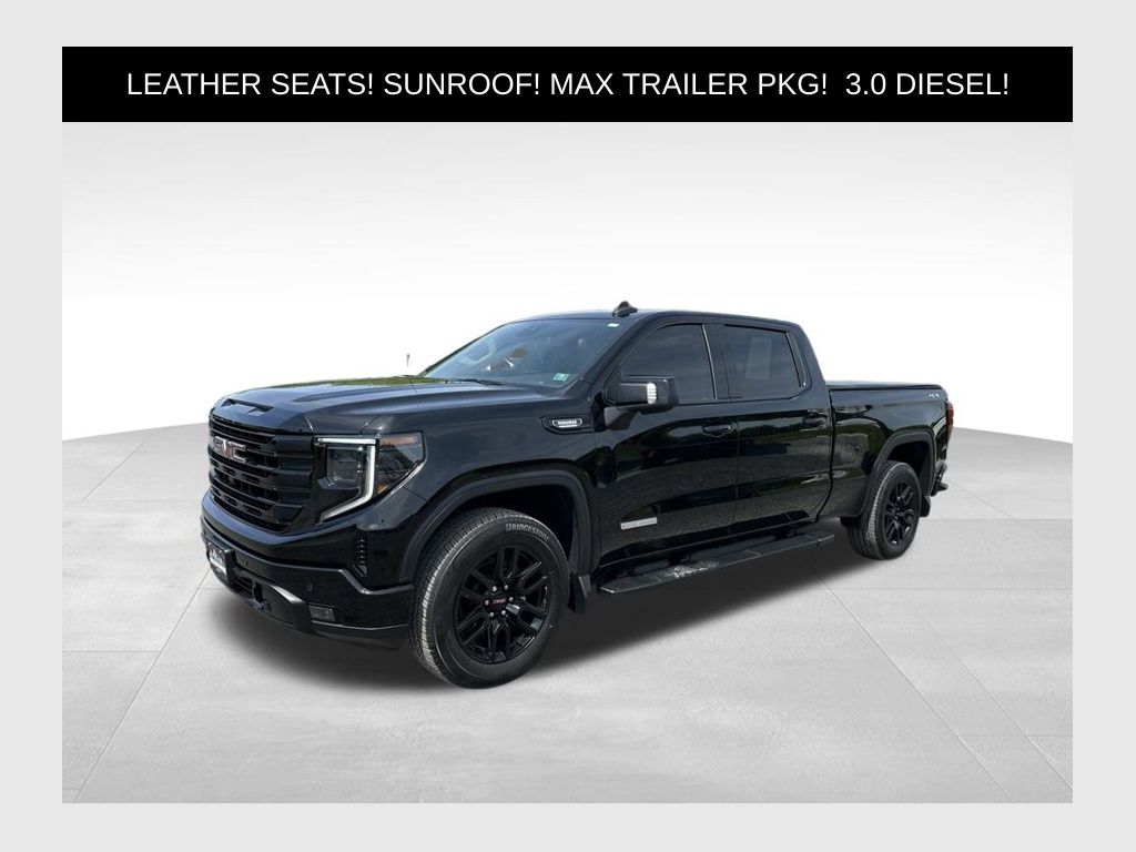 Onyx Black 2025 GMC Sierra 1500 Elevation Crew Cab 4WD Pickup Truck Four-Wheel Drive Automatic