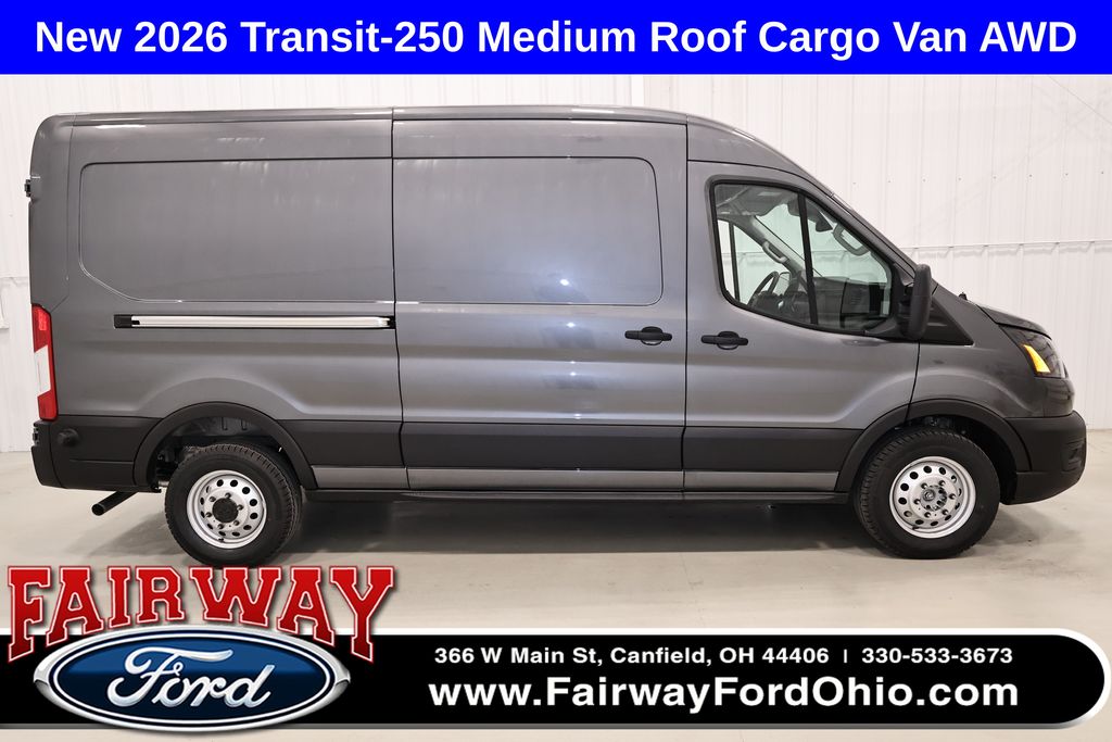 Carbonized Gray Metallic 2026 Ford Transit Cargo Van All-Wheel Drive