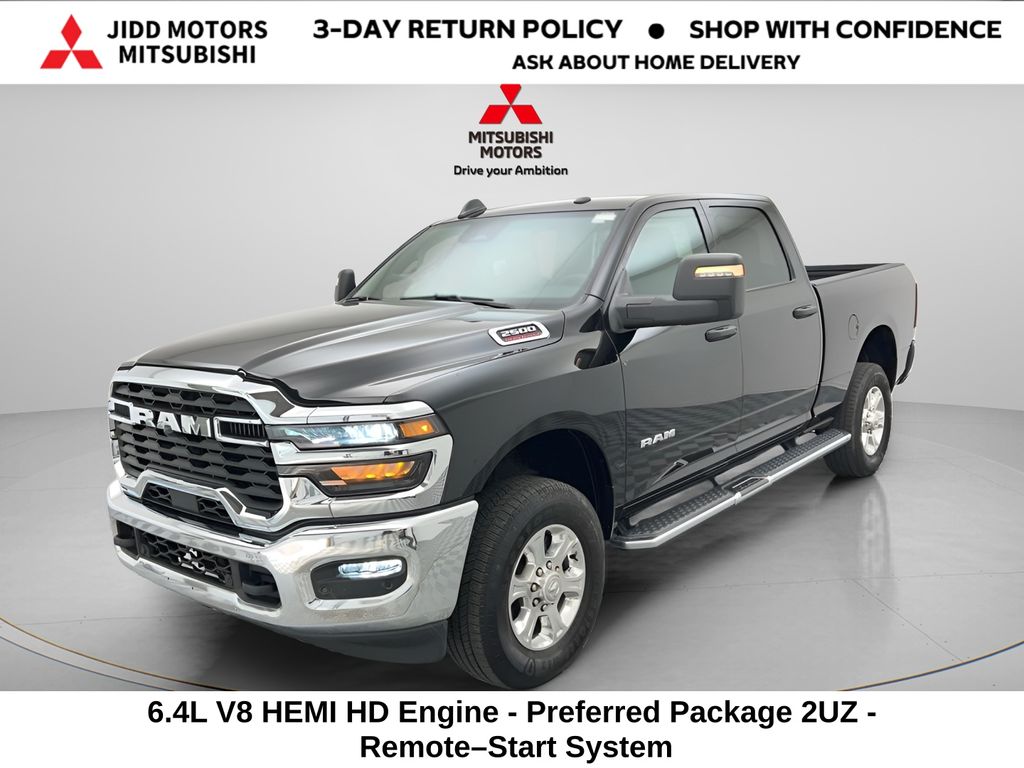 Diamond Black Crystal Pearlcoat 2025 RAM 2500 Big Horn Crew Cab 4WD Pickup Truck Four-Wheel Drive 8-Speed Automatic