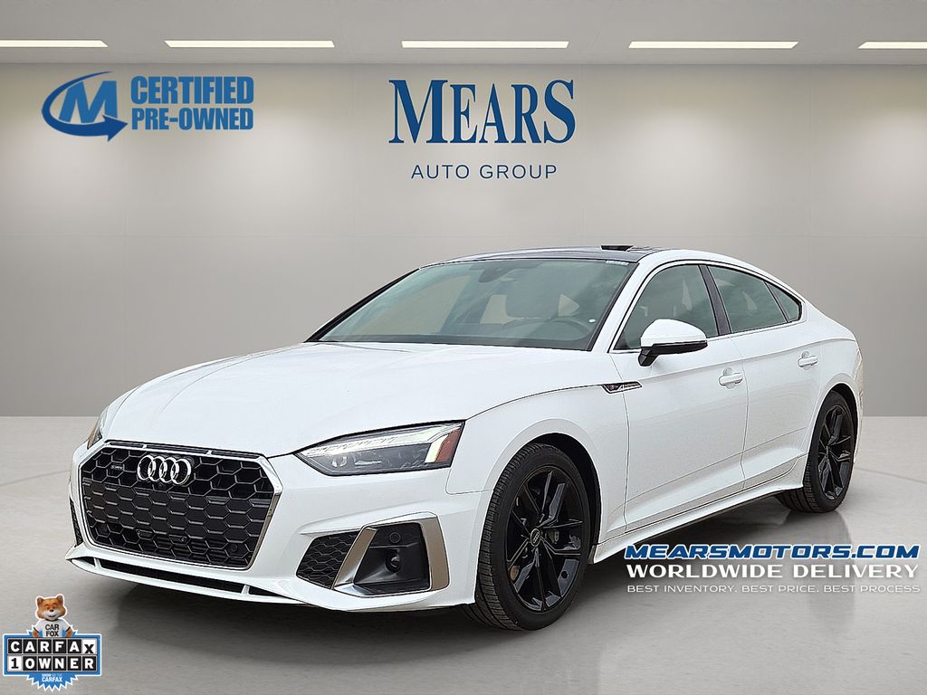 Arkona White 2024 Audi A5 Sportback quattro Premium Plus S Line 45 TFSI AWD Sedan All-Wheel Drive 7-Speed Automatic