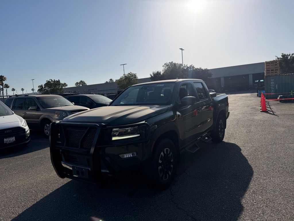 Tactical Green Metallic 2023 Nissan Frontier PRO-4X Crew Cab 4WD Pickup Truck Four-Wheel Drive 9-Speed Automatic