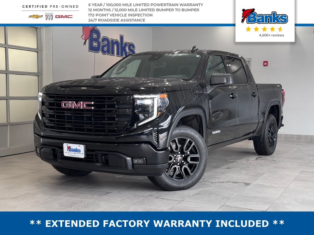 Onyx Black 2024 GMC Sierra 1500 Elevation Standard Crew Cab 4WD Pickup Truck Four-Wheel Drive 8-Speed Automatic
