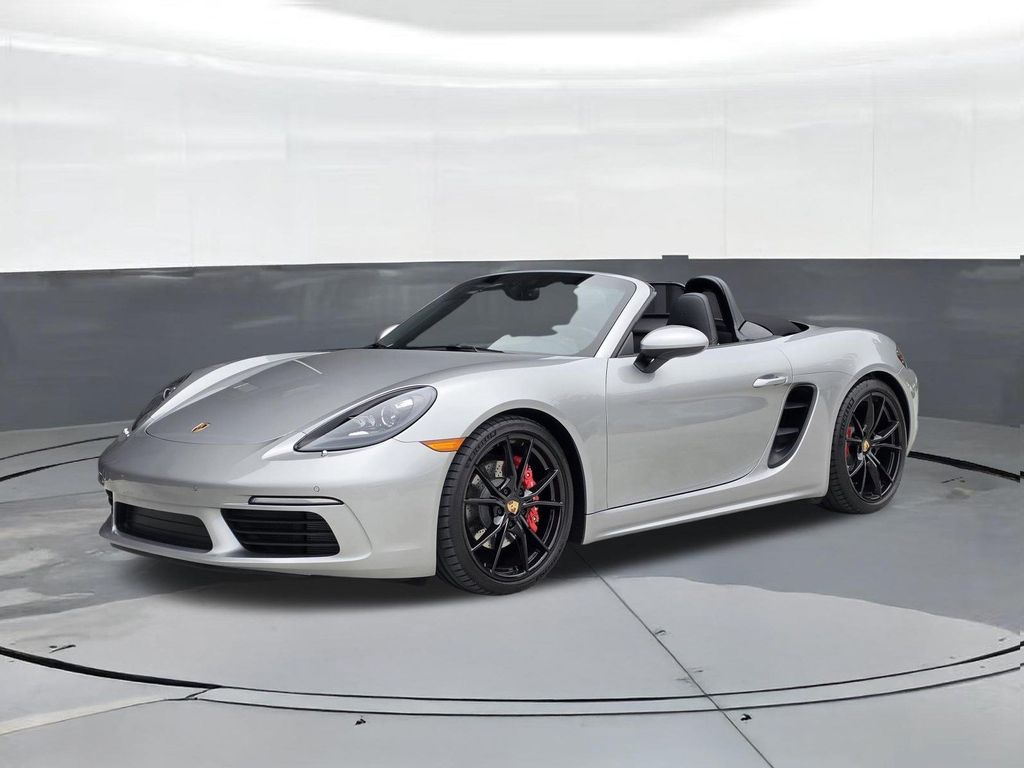 GT Silver Metallic 2024 Porsche 718 Boxster Convertible Rear-Wheel Drive 7-Speed Automatic