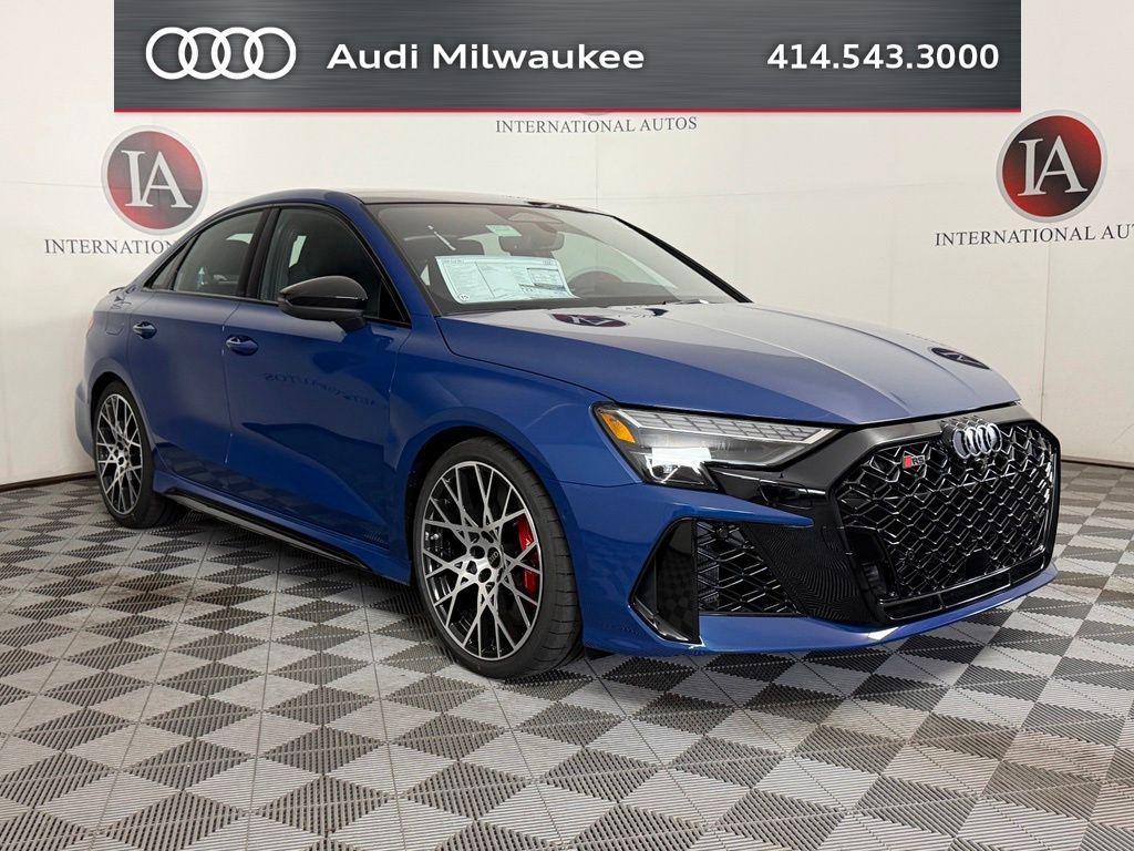 Ascari Blue Metallic 2026 Audi RS 3 2.5T quattro Sedan All-Wheel Drive 7-Speed Automatic