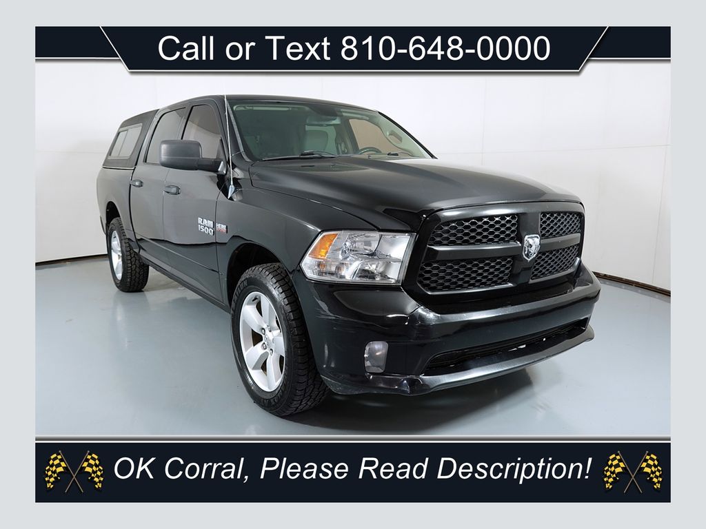 Black Clearcoat 2013 RAM 1500 Pickup Truck Four-Wheel Drive 6-Speed Automatic